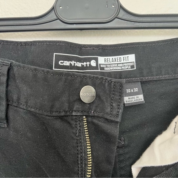 Carhartt Rugged Flex Relaxed Fit Canvas Work Pants - Black - Men’s Size 30x32 - Picture 9 of 16